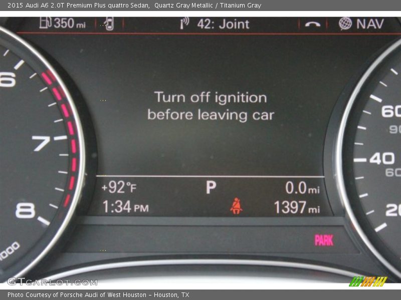 Quartz Gray Metallic / Titanium Gray 2015 Audi A6 2.0T Premium Plus quattro Sedan