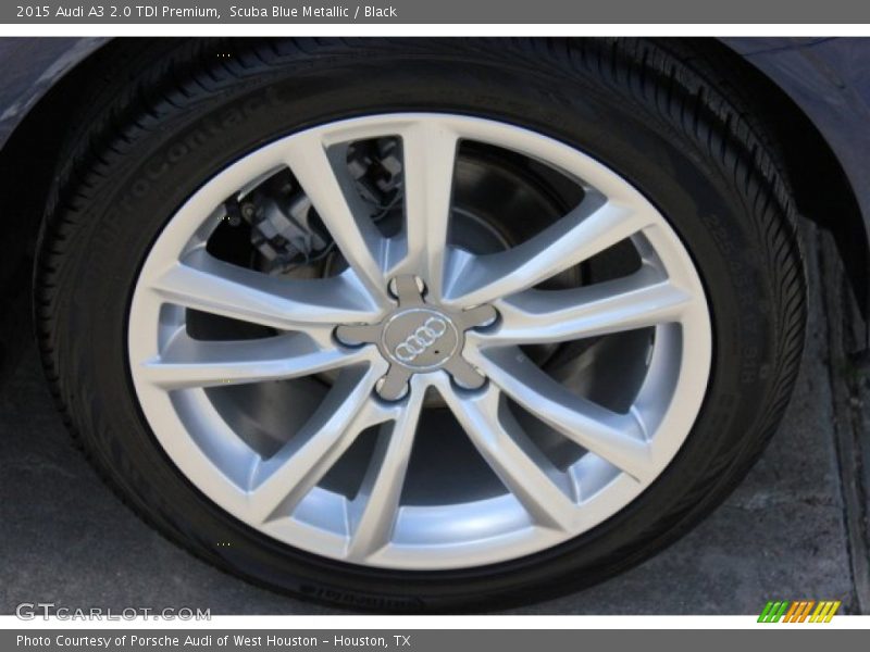 Scuba Blue Metallic / Black 2015 Audi A3 2.0 TDI Premium