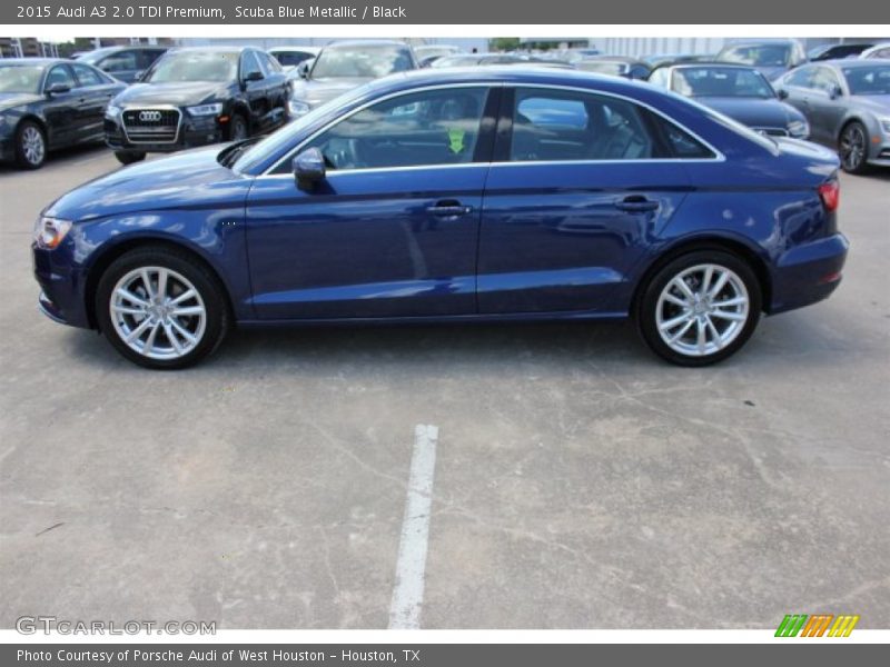 Scuba Blue Metallic / Black 2015 Audi A3 2.0 TDI Premium