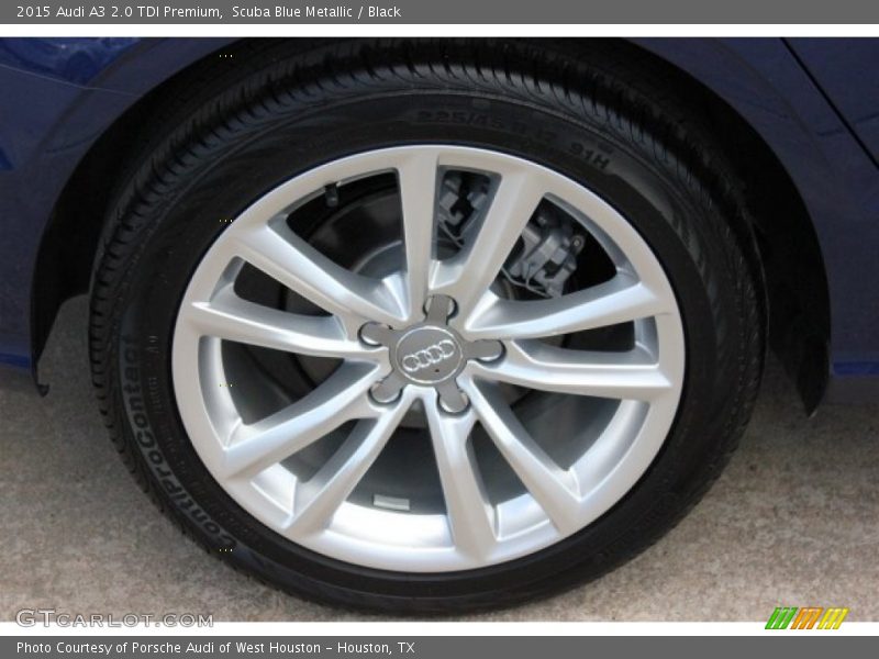Scuba Blue Metallic / Black 2015 Audi A3 2.0 TDI Premium