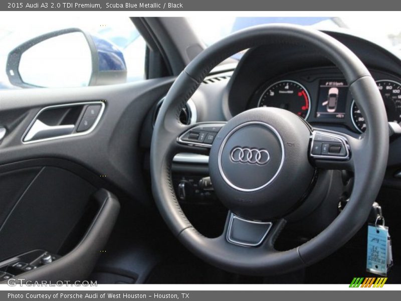 Scuba Blue Metallic / Black 2015 Audi A3 2.0 TDI Premium