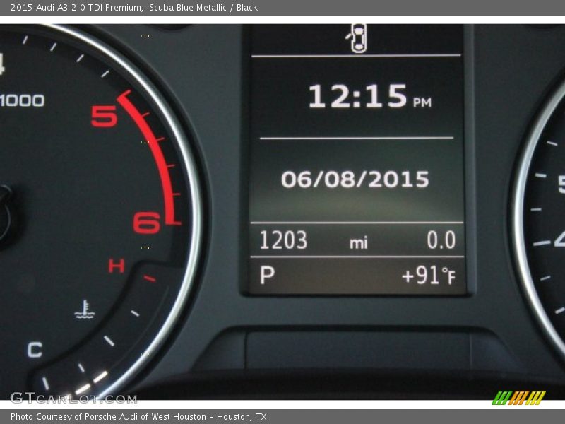 Scuba Blue Metallic / Black 2015 Audi A3 2.0 TDI Premium