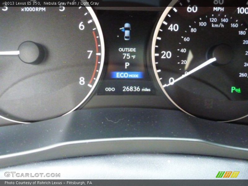 Nebula Gray Pearl / Light Gray 2013 Lexus ES 350