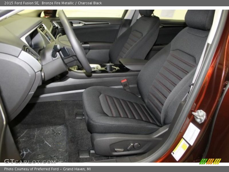 Bronze Fire Metallic / Charcoal Black 2015 Ford Fusion SE