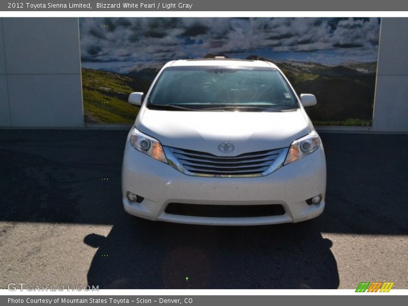 Blizzard White Pearl / Light Gray 2012 Toyota Sienna Limited