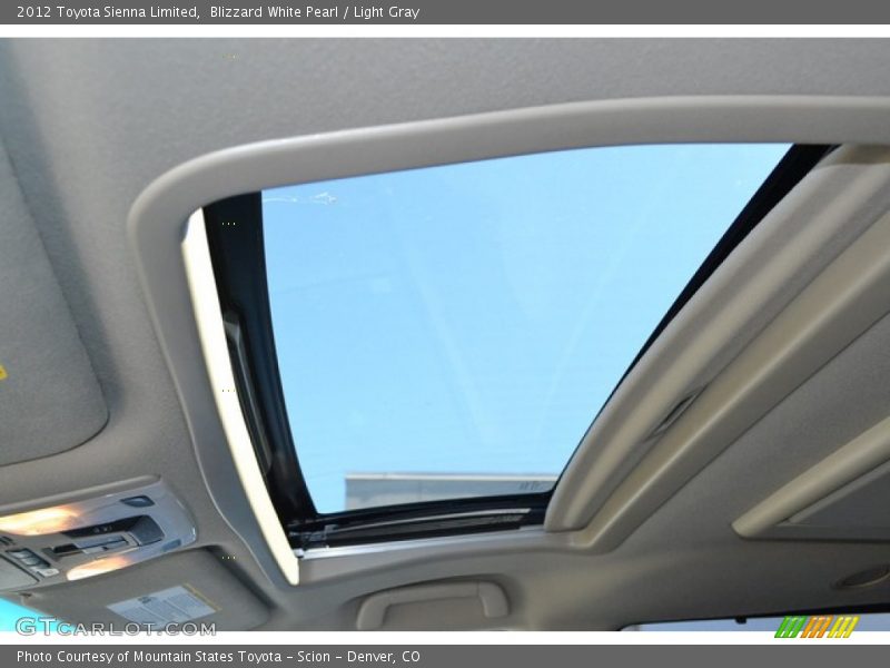 Blizzard White Pearl / Light Gray 2012 Toyota Sienna Limited