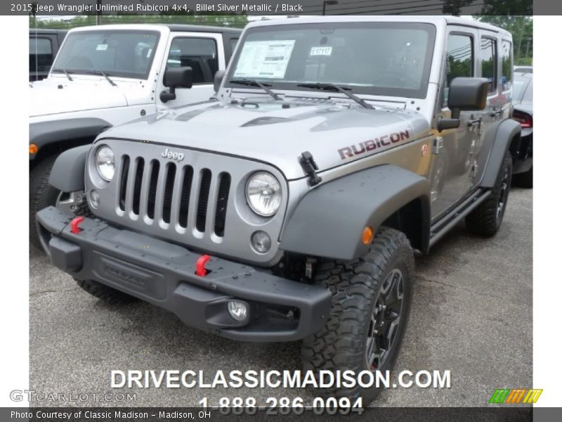 Billet Silver Metallic / Black 2015 Jeep Wrangler Unlimited Rubicon 4x4