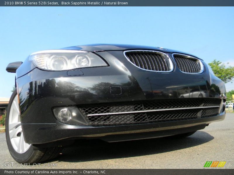 Black Sapphire Metallic / Natural Brown 2010 BMW 5 Series 528i Sedan