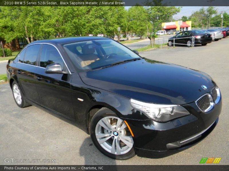 Black Sapphire Metallic / Natural Brown 2010 BMW 5 Series 528i Sedan