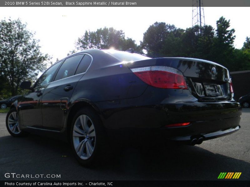 Black Sapphire Metallic / Natural Brown 2010 BMW 5 Series 528i Sedan