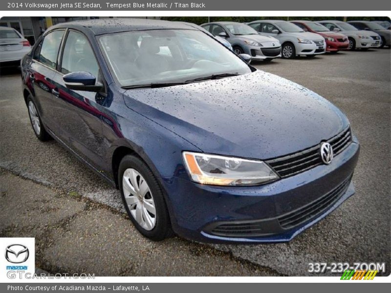 Tempest Blue Metallic / Titan Black 2014 Volkswagen Jetta SE Sedan