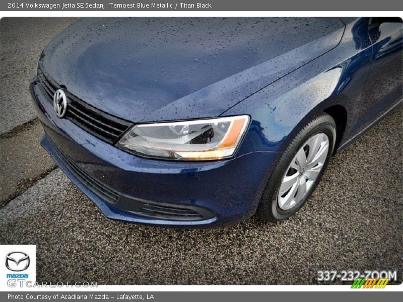 Tempest Blue Metallic / Titan Black 2014 Volkswagen Jetta SE Sedan