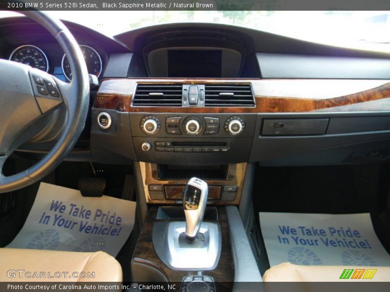 Black Sapphire Metallic / Natural Brown 2010 BMW 5 Series 528i Sedan