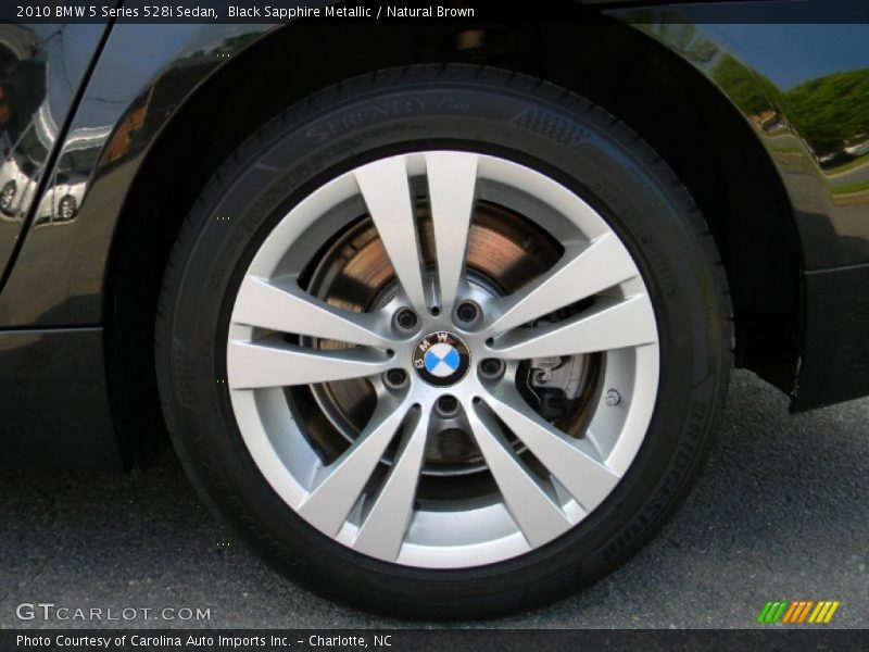 Black Sapphire Metallic / Natural Brown 2010 BMW 5 Series 528i Sedan