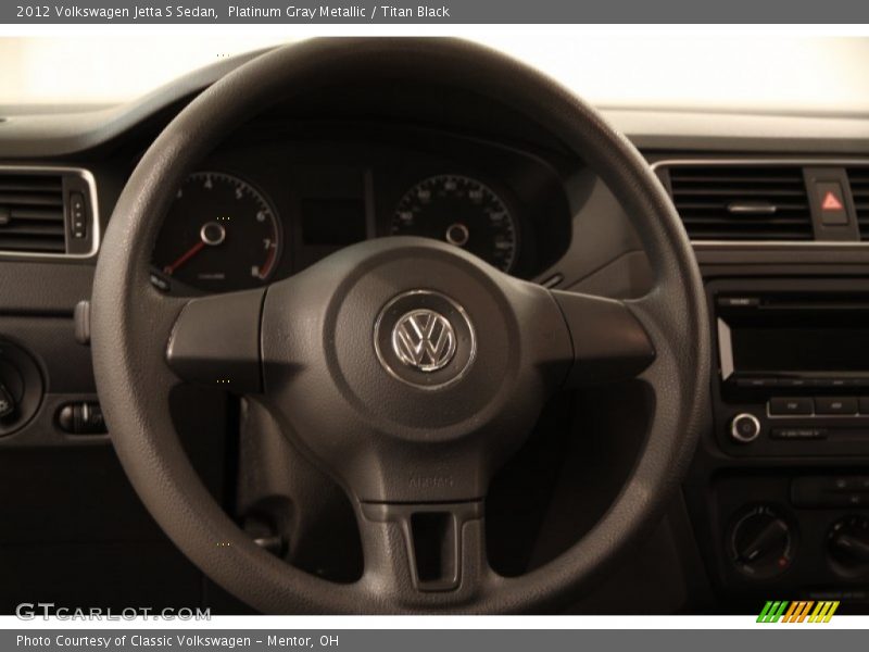 Platinum Gray Metallic / Titan Black 2012 Volkswagen Jetta S Sedan