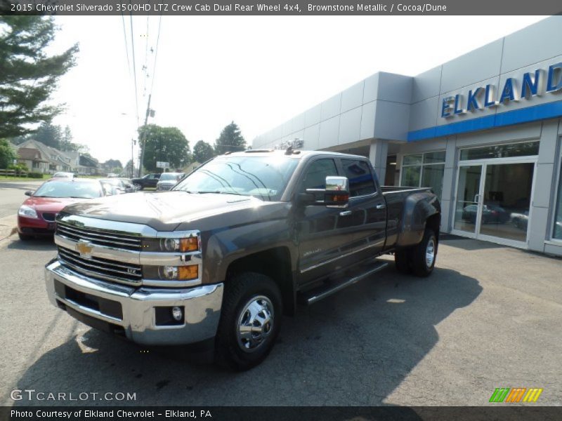 Brownstone Metallic / Cocoa/Dune 2015 Chevrolet Silverado 3500HD LTZ Crew Cab Dual Rear Wheel 4x4