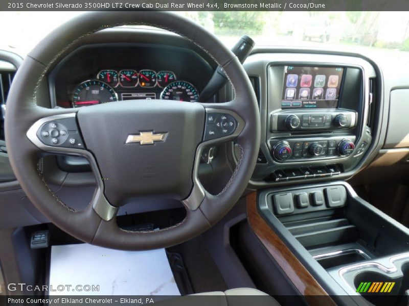 Brownstone Metallic / Cocoa/Dune 2015 Chevrolet Silverado 3500HD LTZ Crew Cab Dual Rear Wheel 4x4