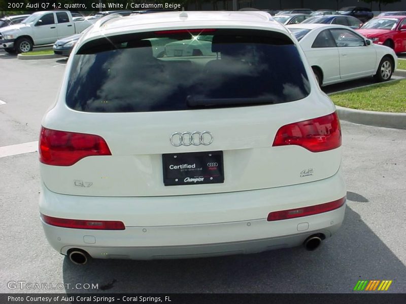 Calla White / Cardamom Beige 2007 Audi Q7 4.2 quattro