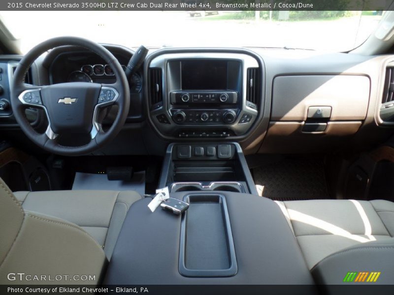 Brownstone Metallic / Cocoa/Dune 2015 Chevrolet Silverado 3500HD LTZ Crew Cab Dual Rear Wheel 4x4