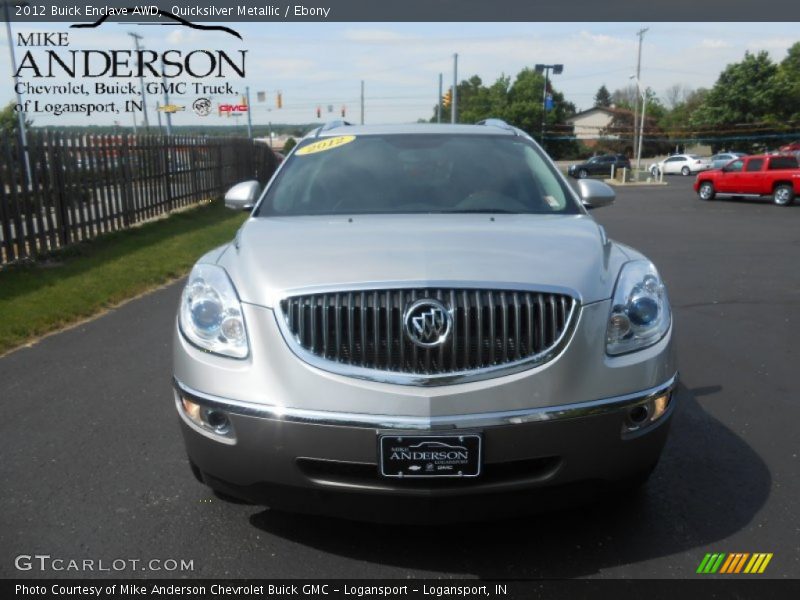 Quicksilver Metallic / Ebony 2012 Buick Enclave AWD