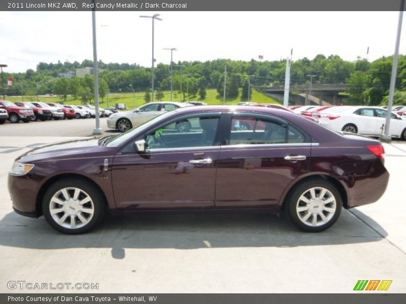Red Candy Metallic / Dark Charcoal 2011 Lincoln MKZ AWD