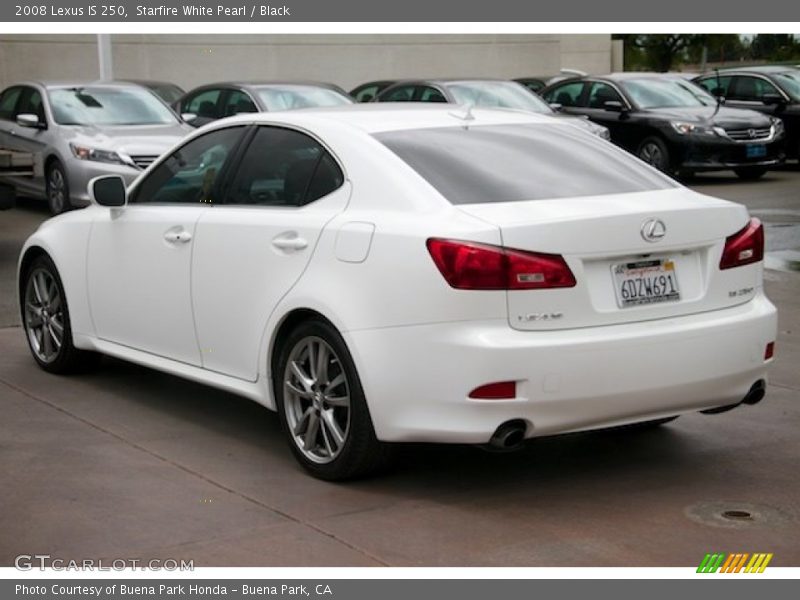 Starfire White Pearl / Black 2008 Lexus IS 250