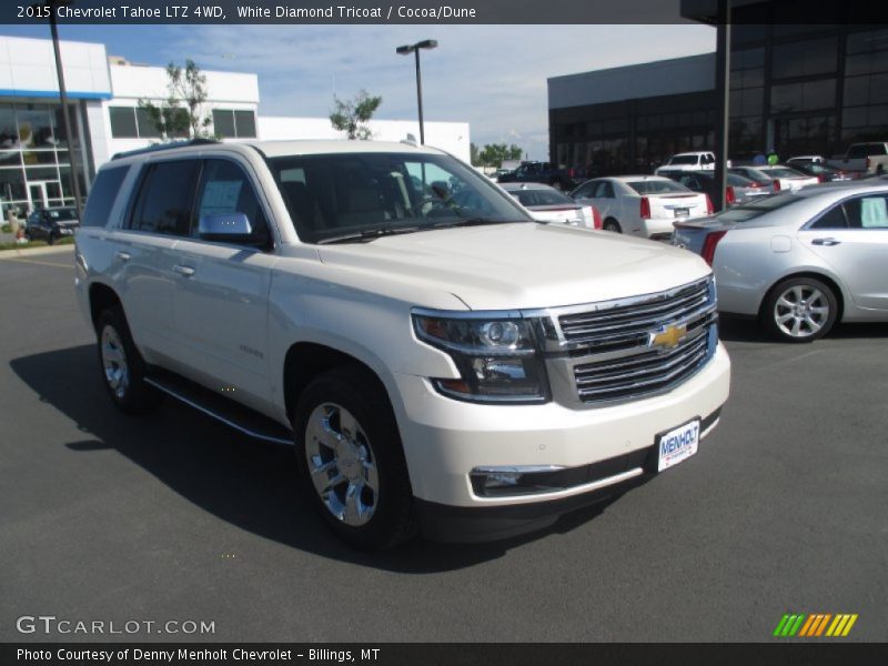 White Diamond Tricoat / Cocoa/Dune 2015 Chevrolet Tahoe LTZ 4WD