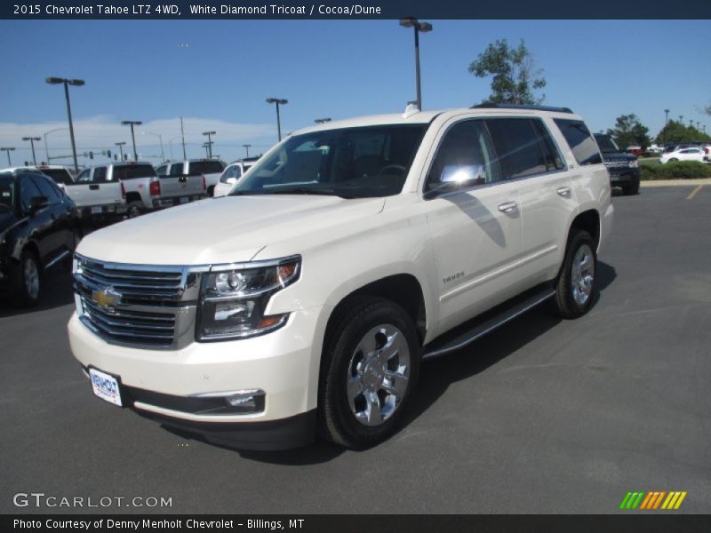 White Diamond Tricoat / Cocoa/Dune 2015 Chevrolet Tahoe LTZ 4WD