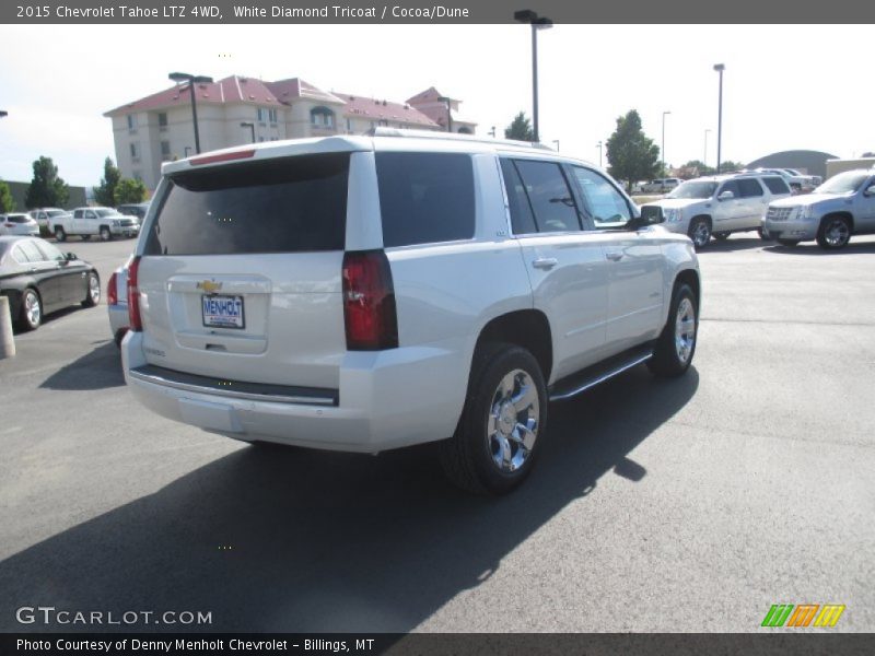 White Diamond Tricoat / Cocoa/Dune 2015 Chevrolet Tahoe LTZ 4WD