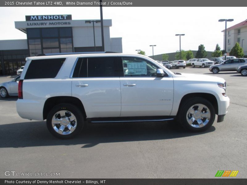 White Diamond Tricoat / Cocoa/Dune 2015 Chevrolet Tahoe LTZ 4WD