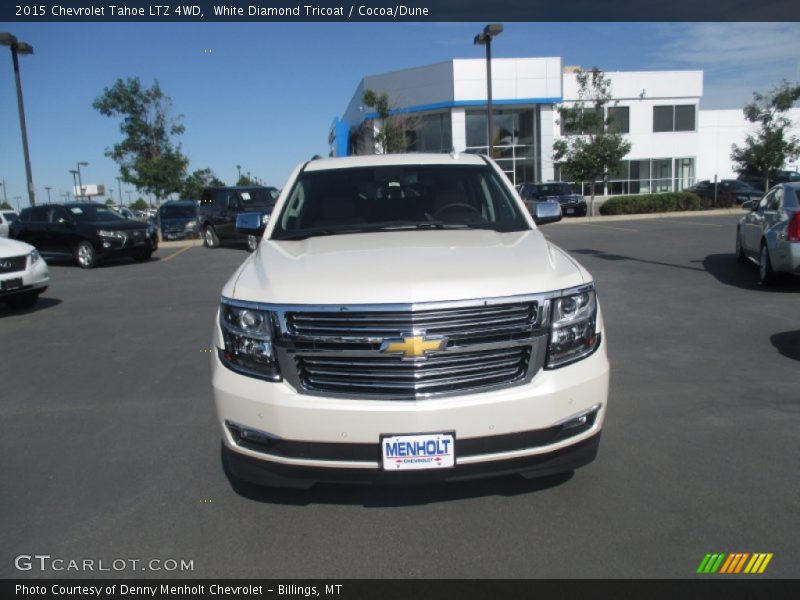 White Diamond Tricoat / Cocoa/Dune 2015 Chevrolet Tahoe LTZ 4WD