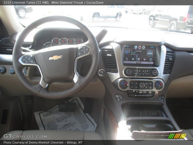 White Diamond Tricoat / Cocoa/Dune 2015 Chevrolet Tahoe LTZ 4WD