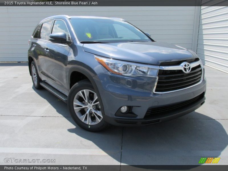 Shoreline Blue Pearl / Ash 2015 Toyota Highlander XLE