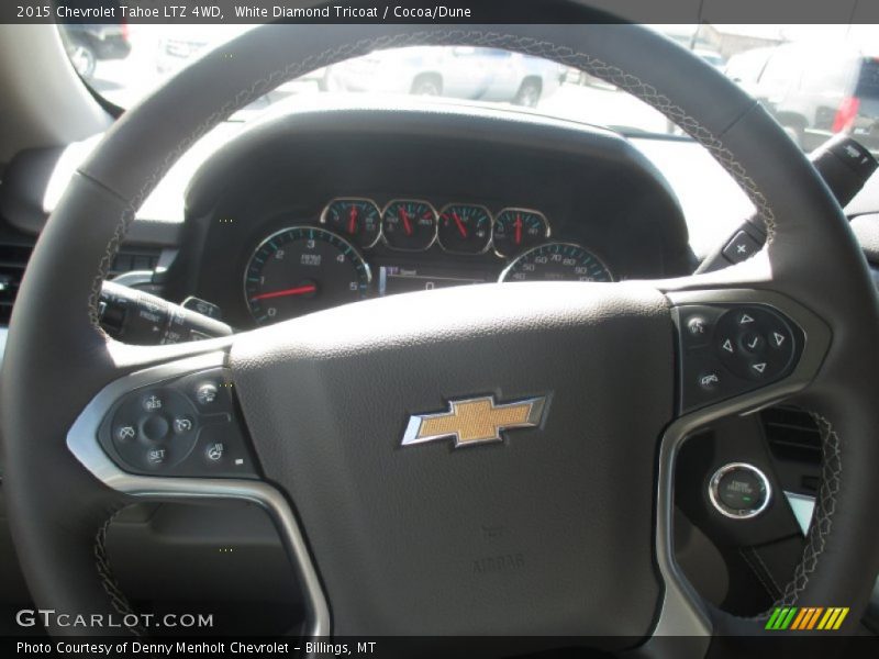 White Diamond Tricoat / Cocoa/Dune 2015 Chevrolet Tahoe LTZ 4WD