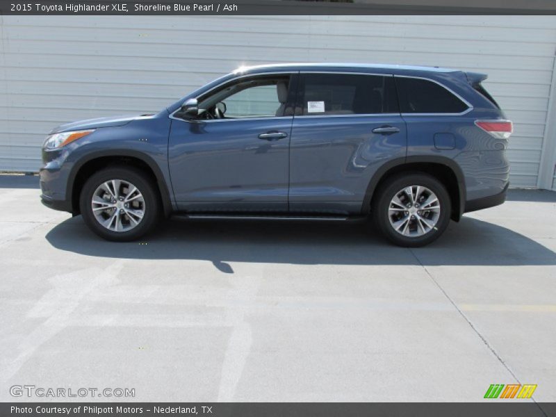 Shoreline Blue Pearl / Ash 2015 Toyota Highlander XLE