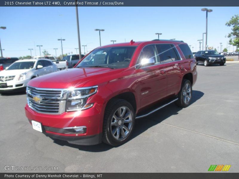 Crystal Red Tintcoat / Cocoa/Dune 2015 Chevrolet Tahoe LTZ 4WD