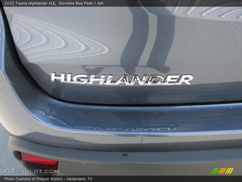 Shoreline Blue Pearl / Ash 2015 Toyota Highlander XLE