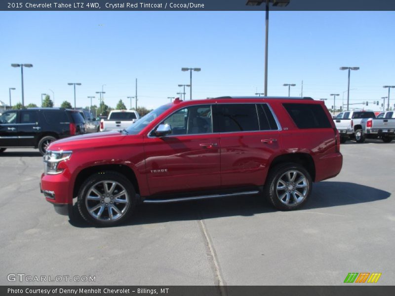 Crystal Red Tintcoat / Cocoa/Dune 2015 Chevrolet Tahoe LTZ 4WD