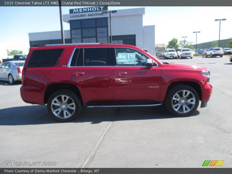 Crystal Red Tintcoat / Cocoa/Dune 2015 Chevrolet Tahoe LTZ 4WD