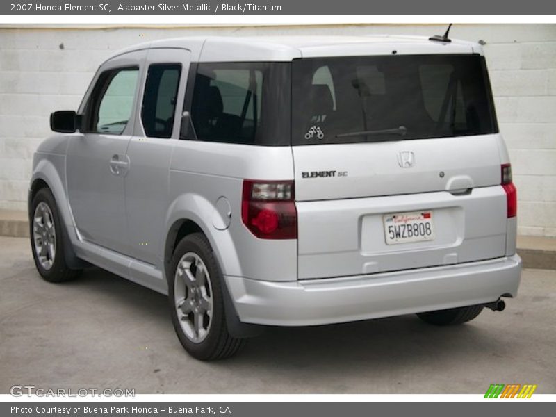 Alabaster Silver Metallic / Black/Titanium 2007 Honda Element SC