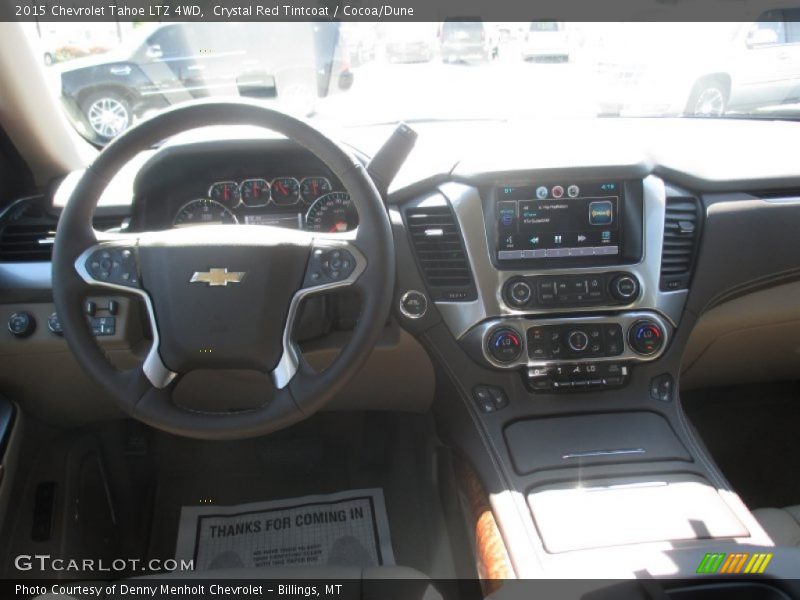 Crystal Red Tintcoat / Cocoa/Dune 2015 Chevrolet Tahoe LTZ 4WD