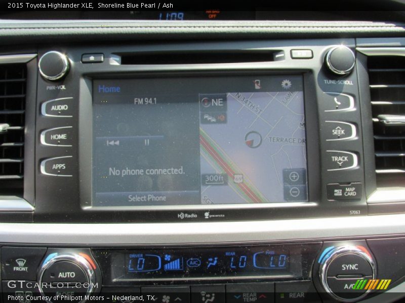 Shoreline Blue Pearl / Ash 2015 Toyota Highlander XLE