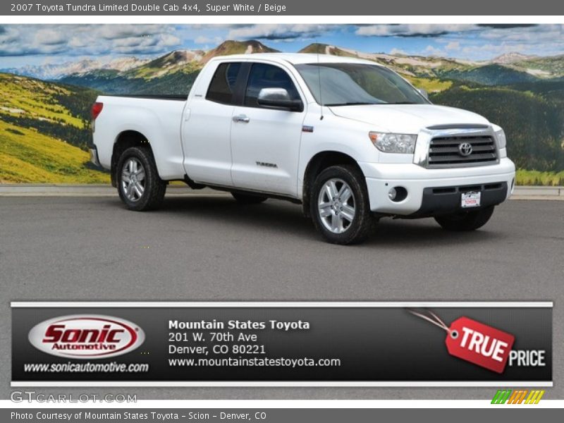 Super White / Beige 2007 Toyota Tundra Limited Double Cab 4x4