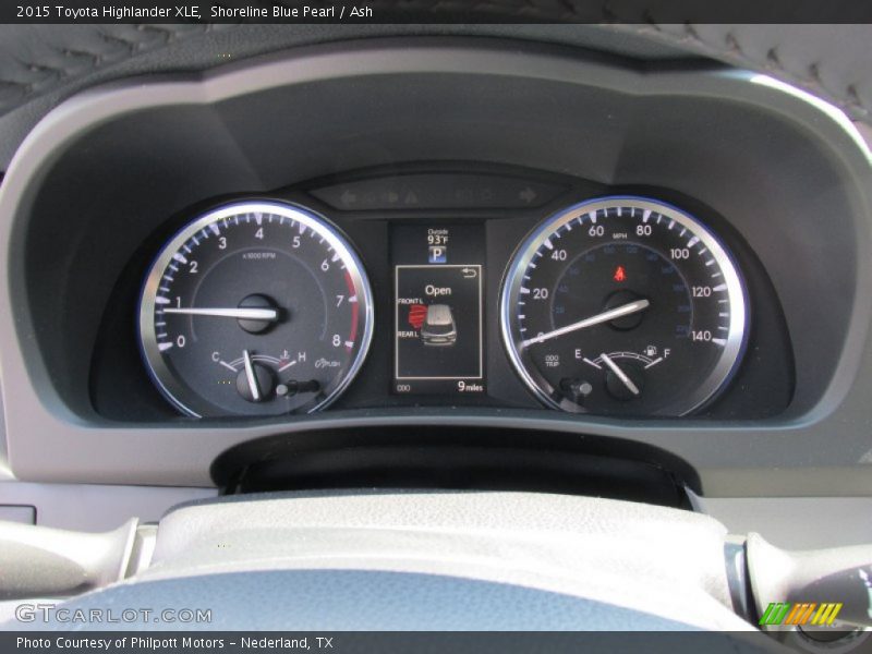 Shoreline Blue Pearl / Ash 2015 Toyota Highlander XLE