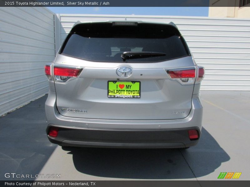 Silver Sky Metallic / Ash 2015 Toyota Highlander Limited