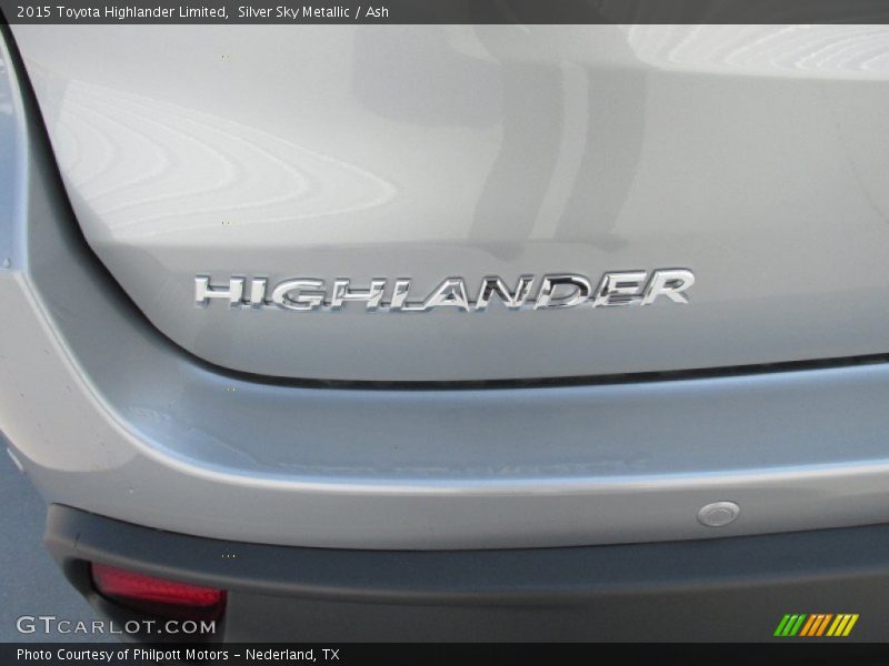 Silver Sky Metallic / Ash 2015 Toyota Highlander Limited