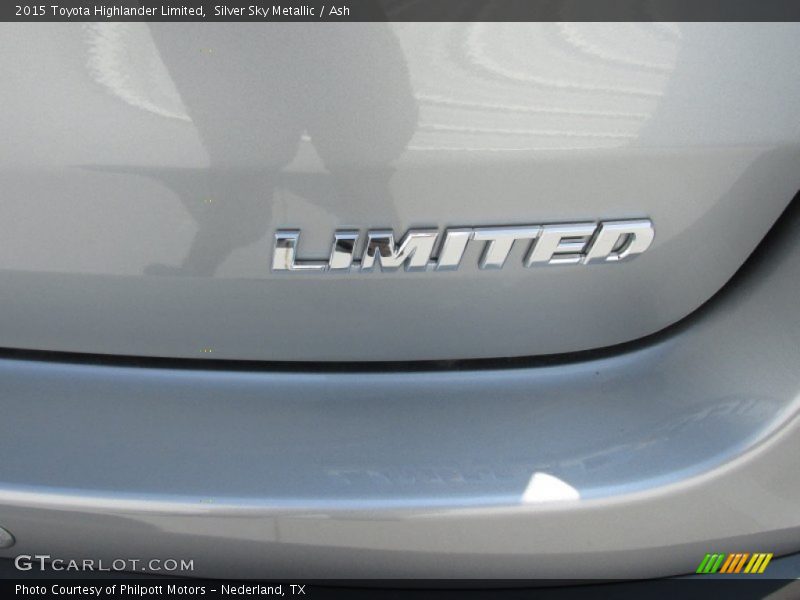 Silver Sky Metallic / Ash 2015 Toyota Highlander Limited