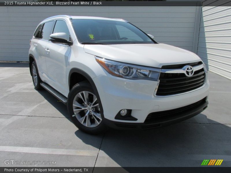 Blizzard Pearl White / Black 2015 Toyota Highlander XLE