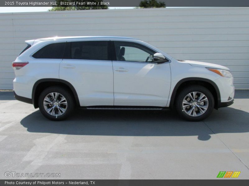 Blizzard Pearl White / Black 2015 Toyota Highlander XLE