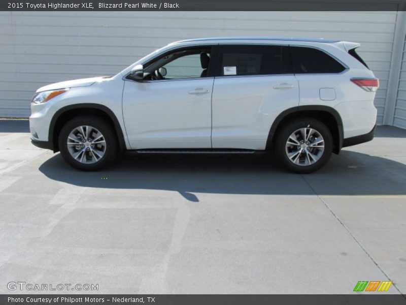 Blizzard Pearl White / Black 2015 Toyota Highlander XLE